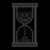 Black hour glass background