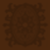 Brown oval fringed background