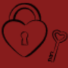 Heart with key background