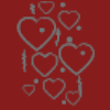 Drawn heart background