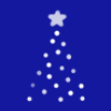 Blue Christmas lights background