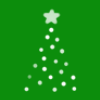 Green Christmas lights background
