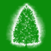 Green glowing Christmas tree background