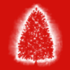 Red glowing Christmas tree background