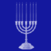Blue candleabra background