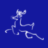 Blue reindeer background