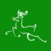 Green reindeer background