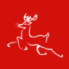 Red reindeer background