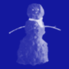 Blue snowman background