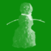Green snowman background
