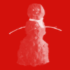 Red snowman background