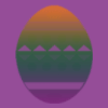 Easter egg on purple background