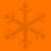 Orange snowflake background