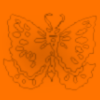 Orange butterfly background
