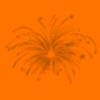 Orange fireworks background