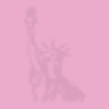 pink statue of liberty background