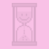 pink hour glass background