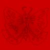 Red butterfly background