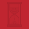 red hour glass background