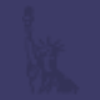 violet statue of liberty background