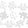 White puzzle background