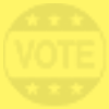 Yellow vote pin background