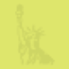 yellow statue of liberty background